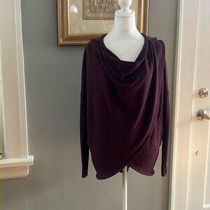 Athleta faux wrap hooded sweatshirt